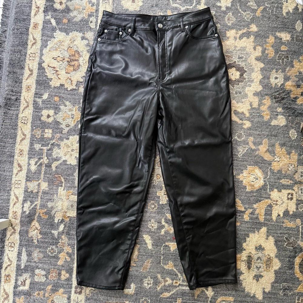 H&M faux leather pants